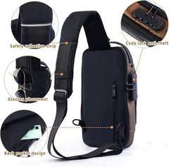 Anti-Theft Crossbody Sling Backpack with Password Lock