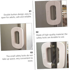 Adhesive Refrigerator Safety Lock with Double-Press Unlock