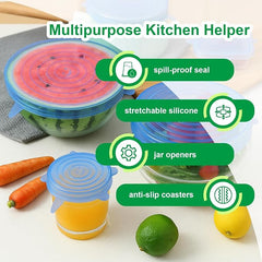 6-Pack Silicone Stretch Lids