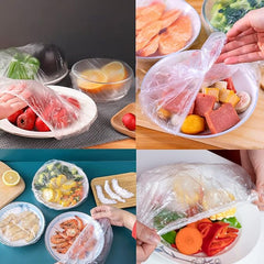 100-Piece Stretchable Elastic Food Storage Covers