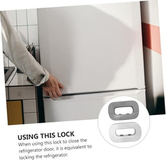 Adhesive Refrigerator Safety Lock with Double-Press Unlock
