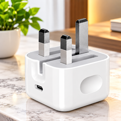 20W USB-C Power Adapter with 3-Pin Plug
