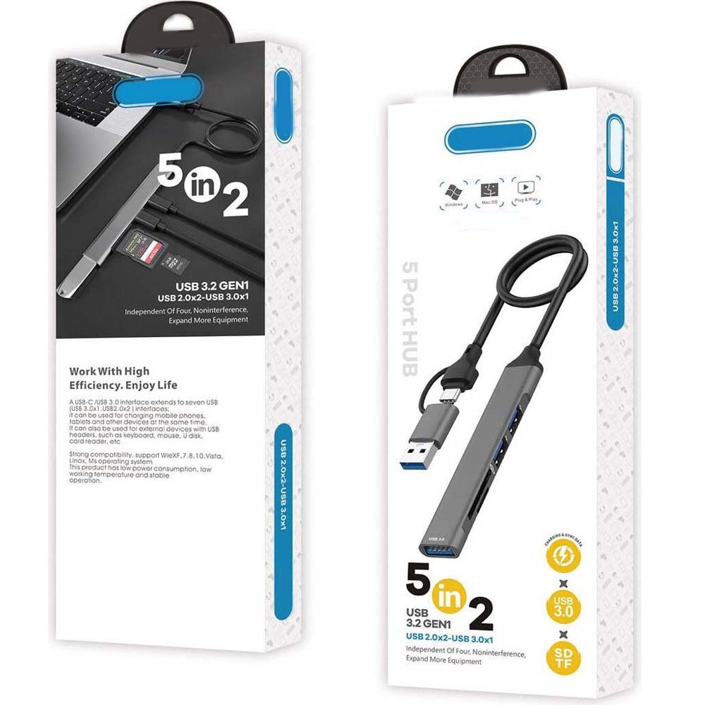 Type-C USB-A 5-in-2 Hub