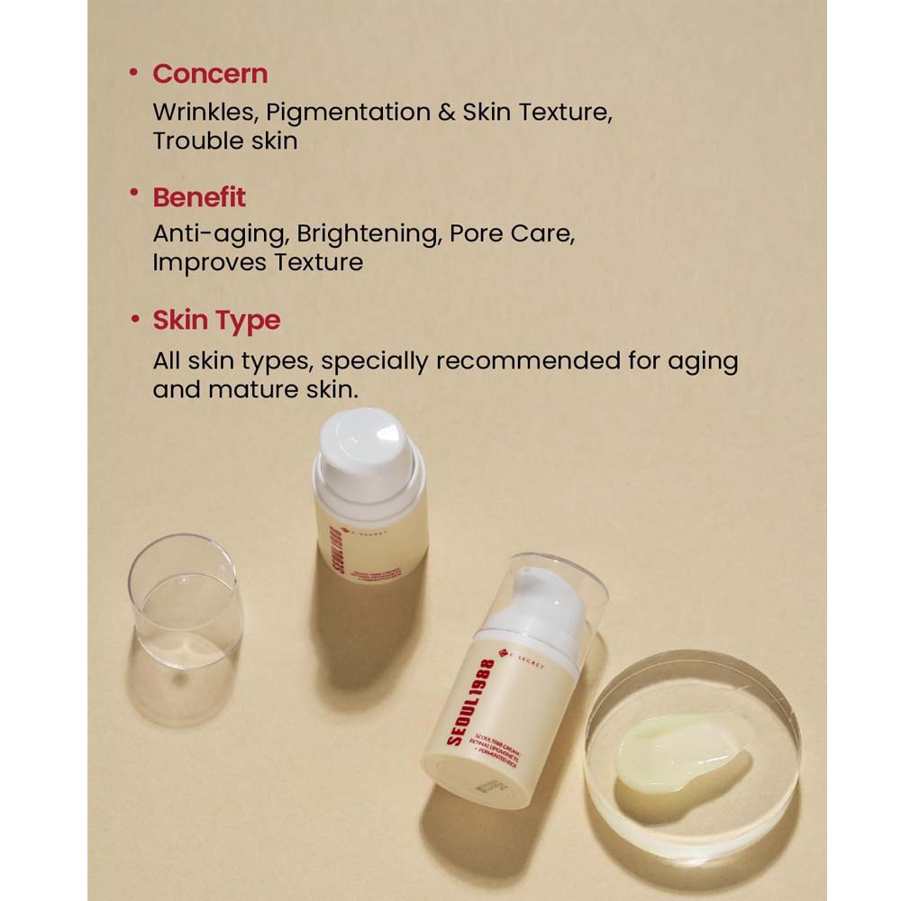 K-Secret SEOUL 1988 Cream with Retinal Liposome 1% & Fermented Rice