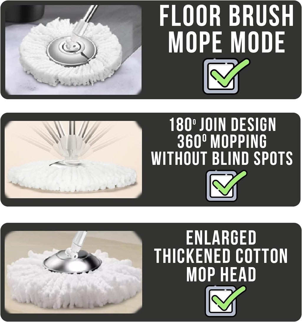 Easy Spin Mop and Bucket Set with 360°