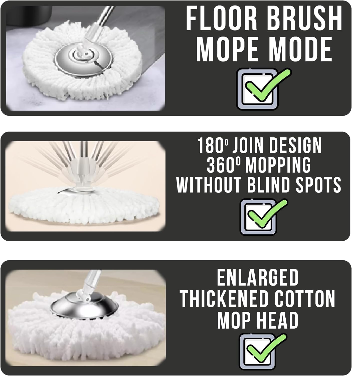 Easy Spin Mop and Bucket Set with 360°