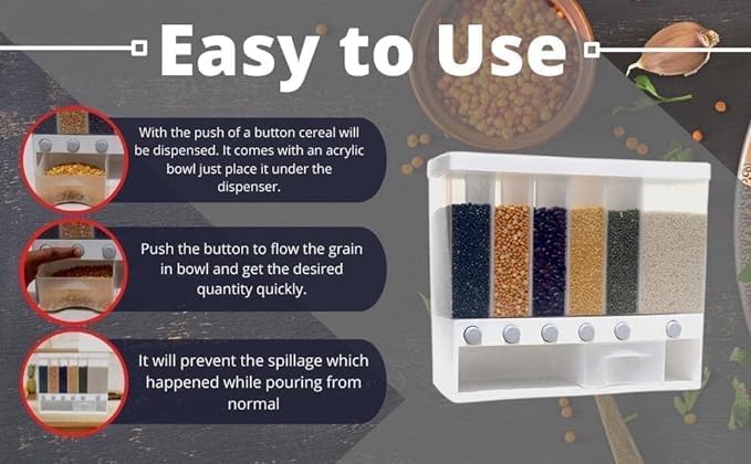 Wall Mounted Cereal Food Dispenser