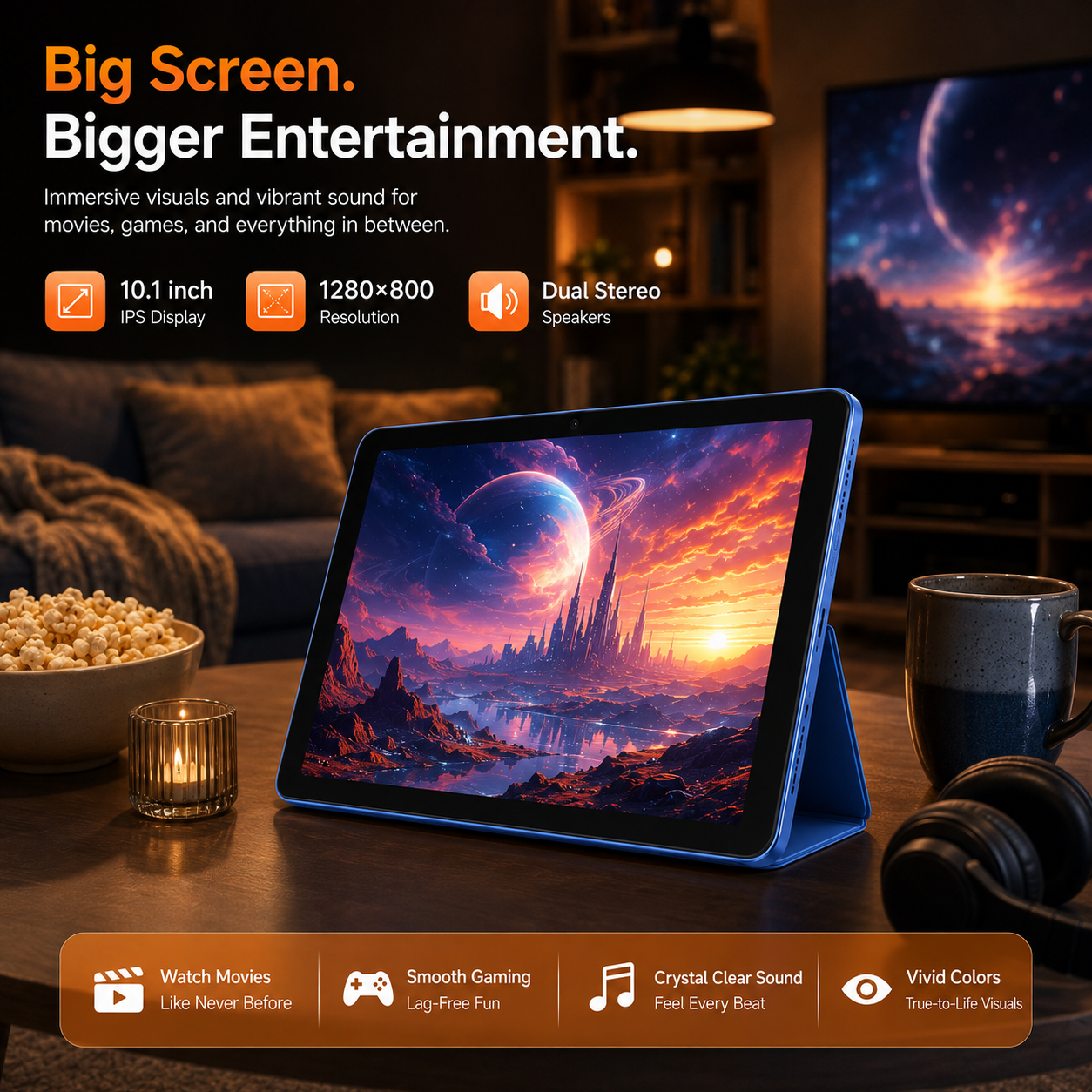 10.1-Inch Smart Tablet with 16GB RAM, 512GB Storage
