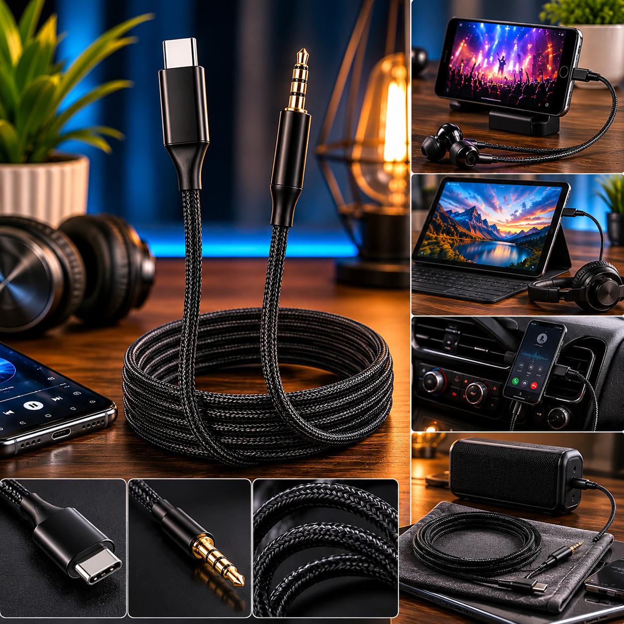 GAC-365 Type-C to 3.5mm Aux Audio Cable