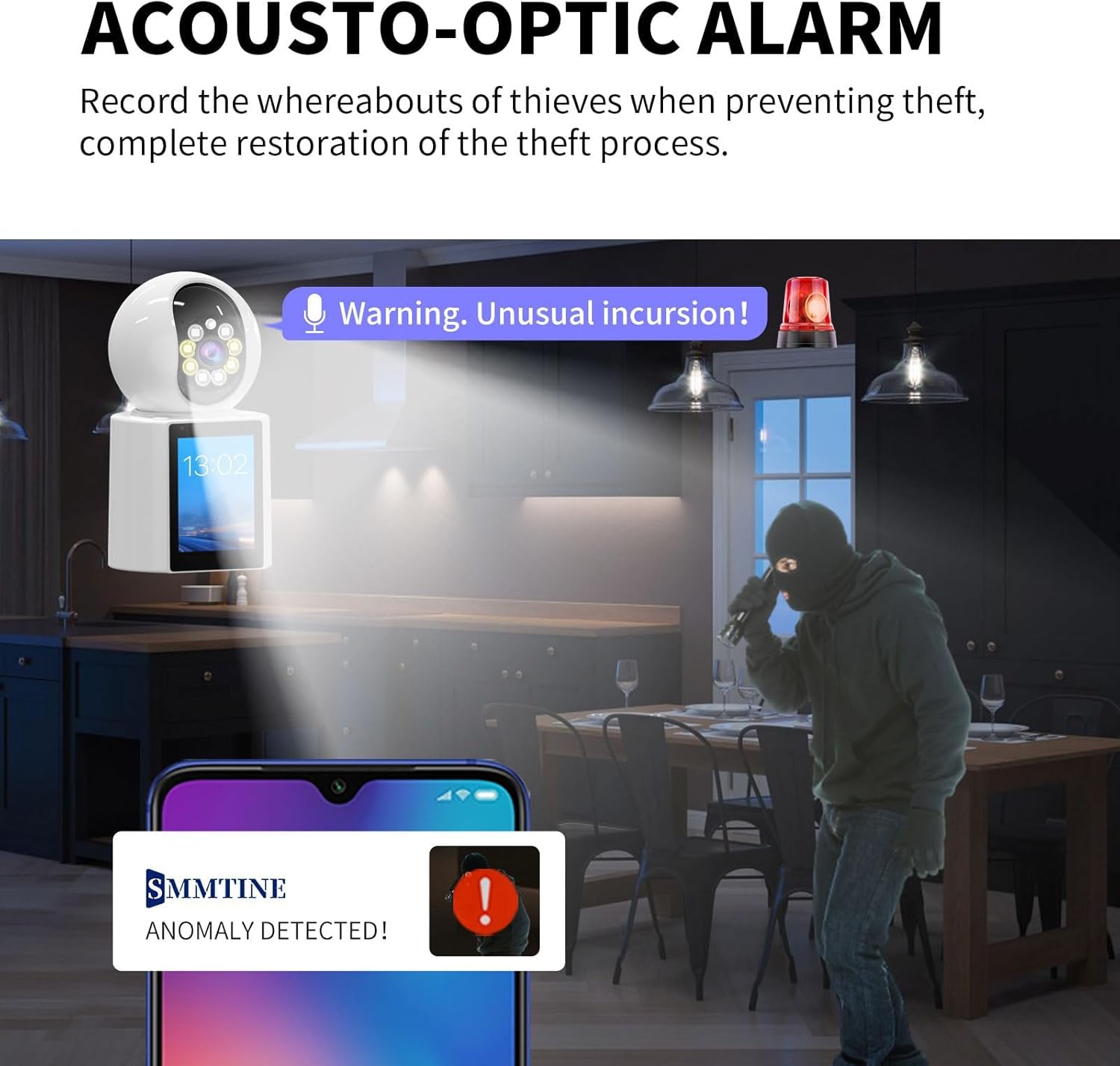 4K HD Indoor Security Camera 360° Pet