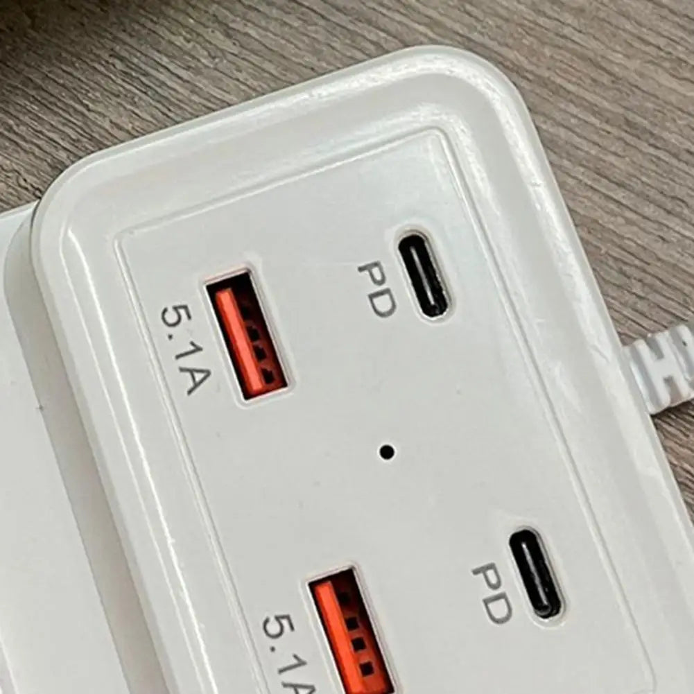 Intelligent USB Power Strip Plug with Dual PD