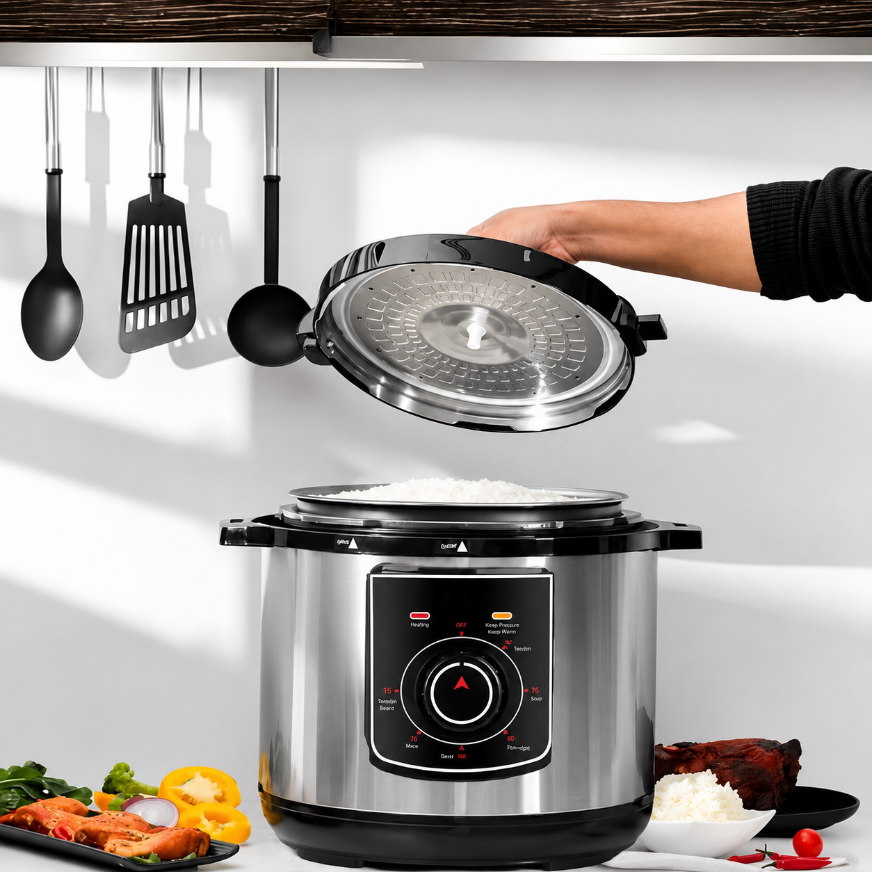 Digital Electric Pressure Cooker 8L with Stainless Steel Body