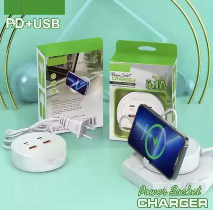 Quick Charge 5.1A Charger with Dual PD+USB