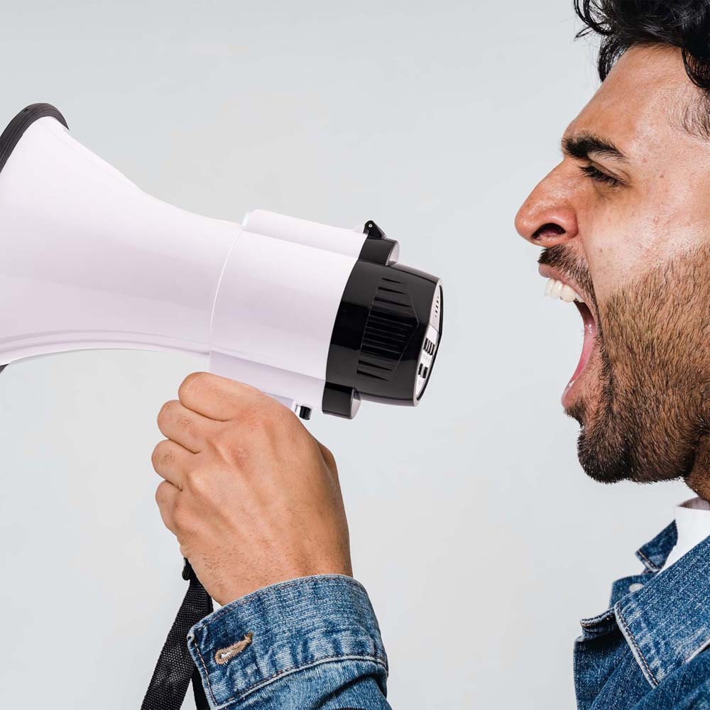 Portable Megaphone Bullhorn 25W Rechargeable