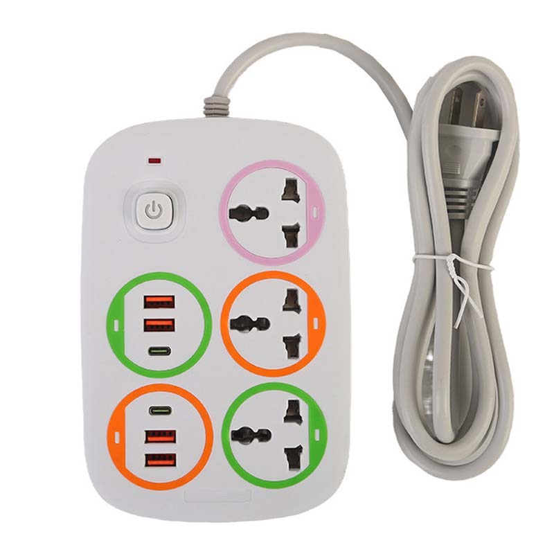 4USB+2Type-C British Standard Power Switch