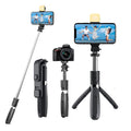 R1S Mobile Selfie Stick with Tripod and LED