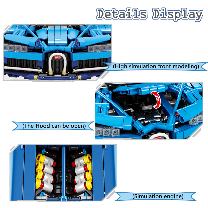 Classic Pull Back Super Sports Car DIY Bricks Set