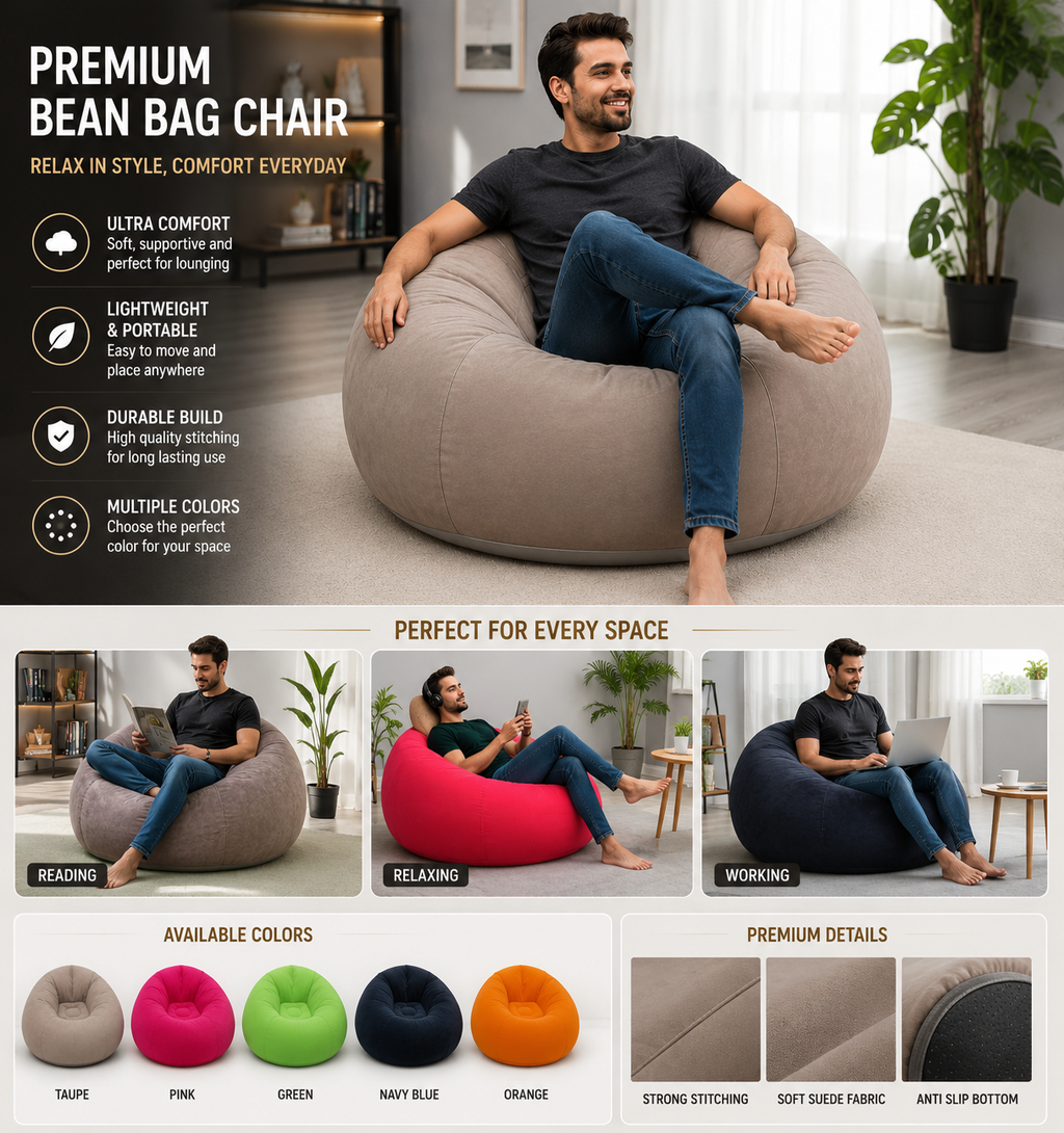 Portable Quick-Inflatable Sofa Chair