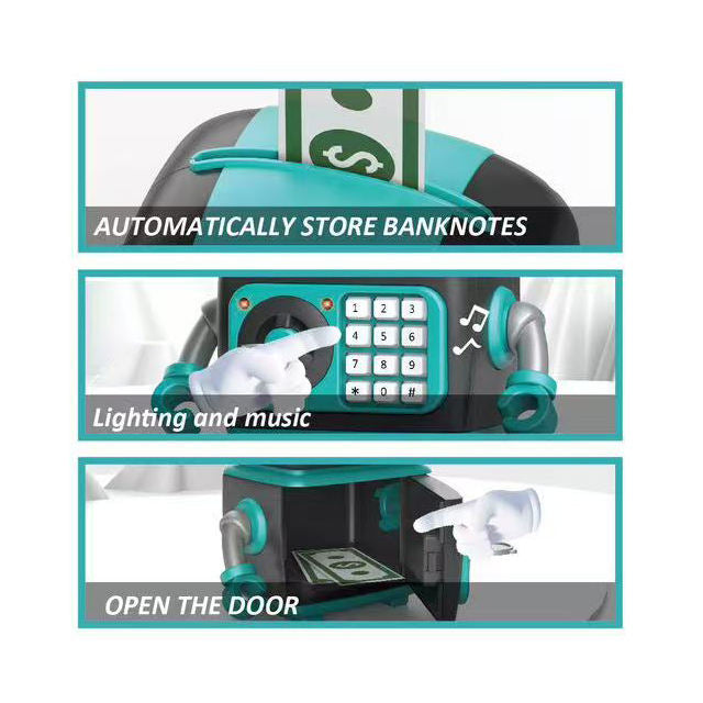 Electronic Robot Piggy Bank for Kids with Digital Password Protection