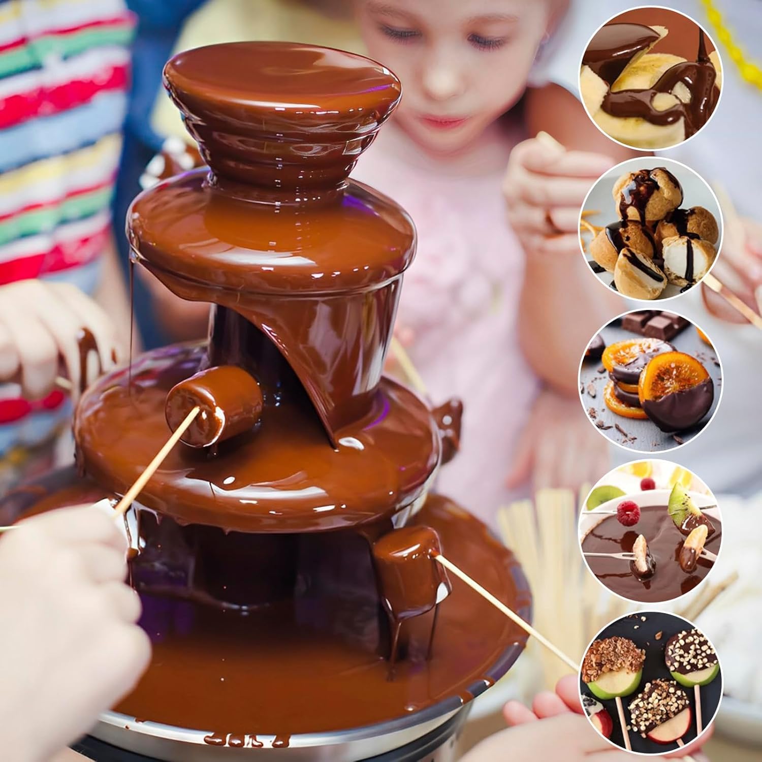 3-Tier Chocolate Fondue Fountain Machine