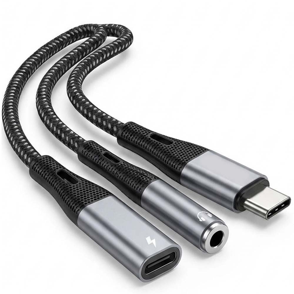 GD-UC162 Type-C to 3.5mm 2-in-1 Adapter