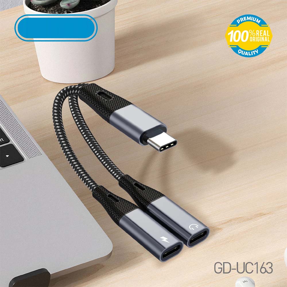 GD-UC162 Type-C to 3.5mm 2-in-1 Adapter