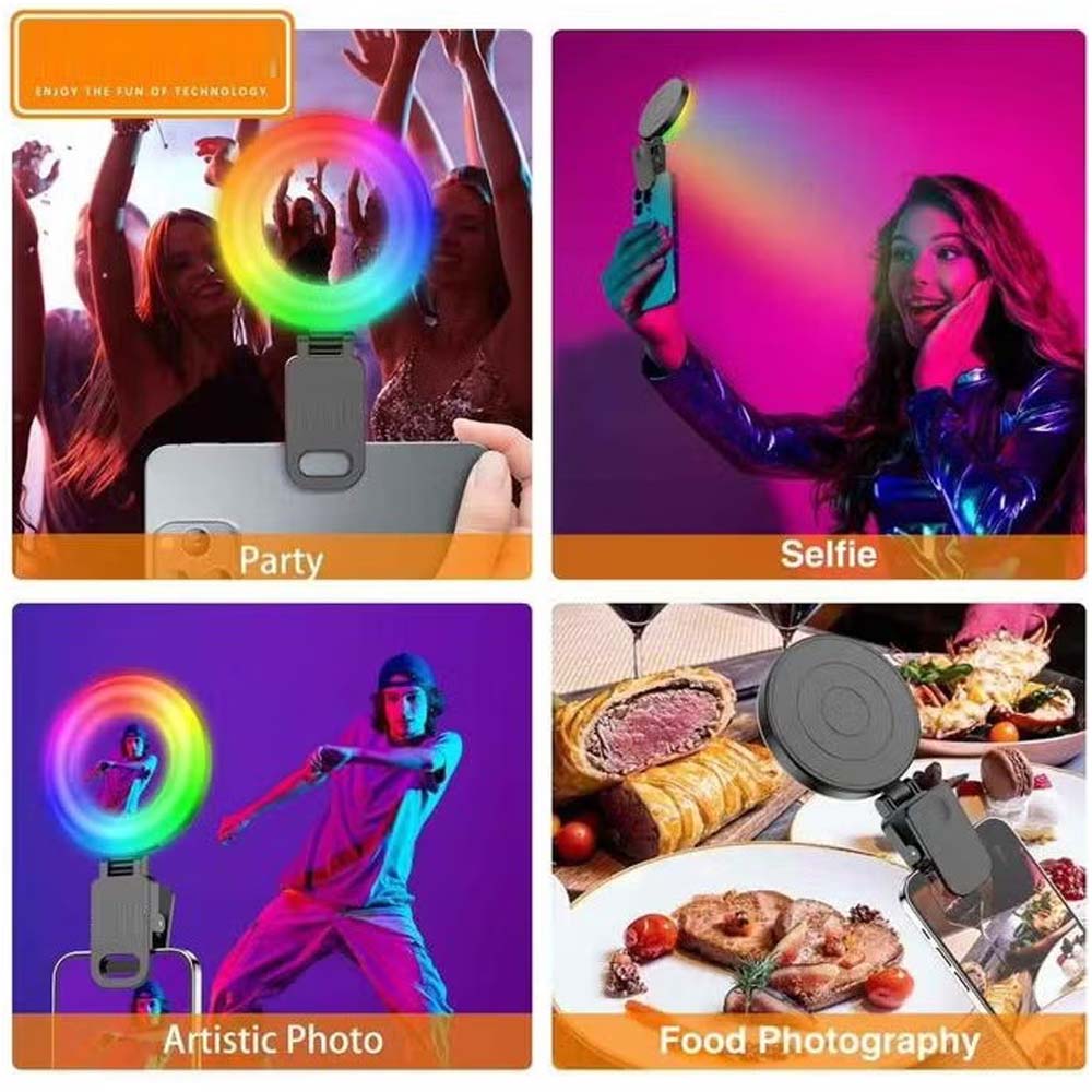 U20 PRO Ring Selfie Light RGB Clip LED Fill