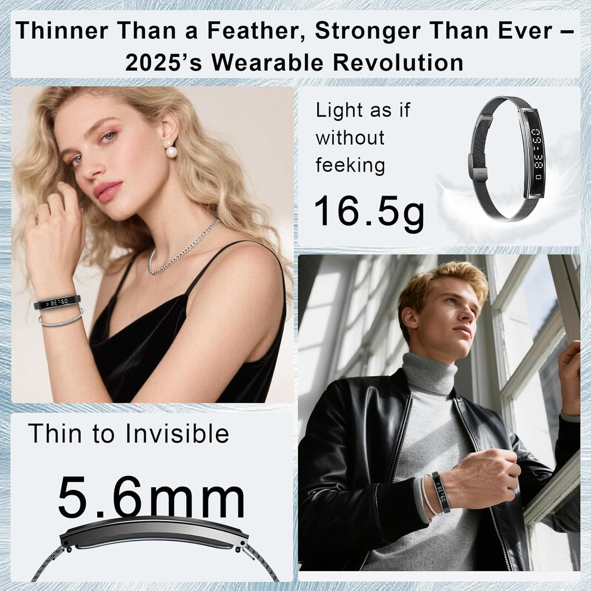 Ultra-Light Smart Fitness Watch for Men & Women