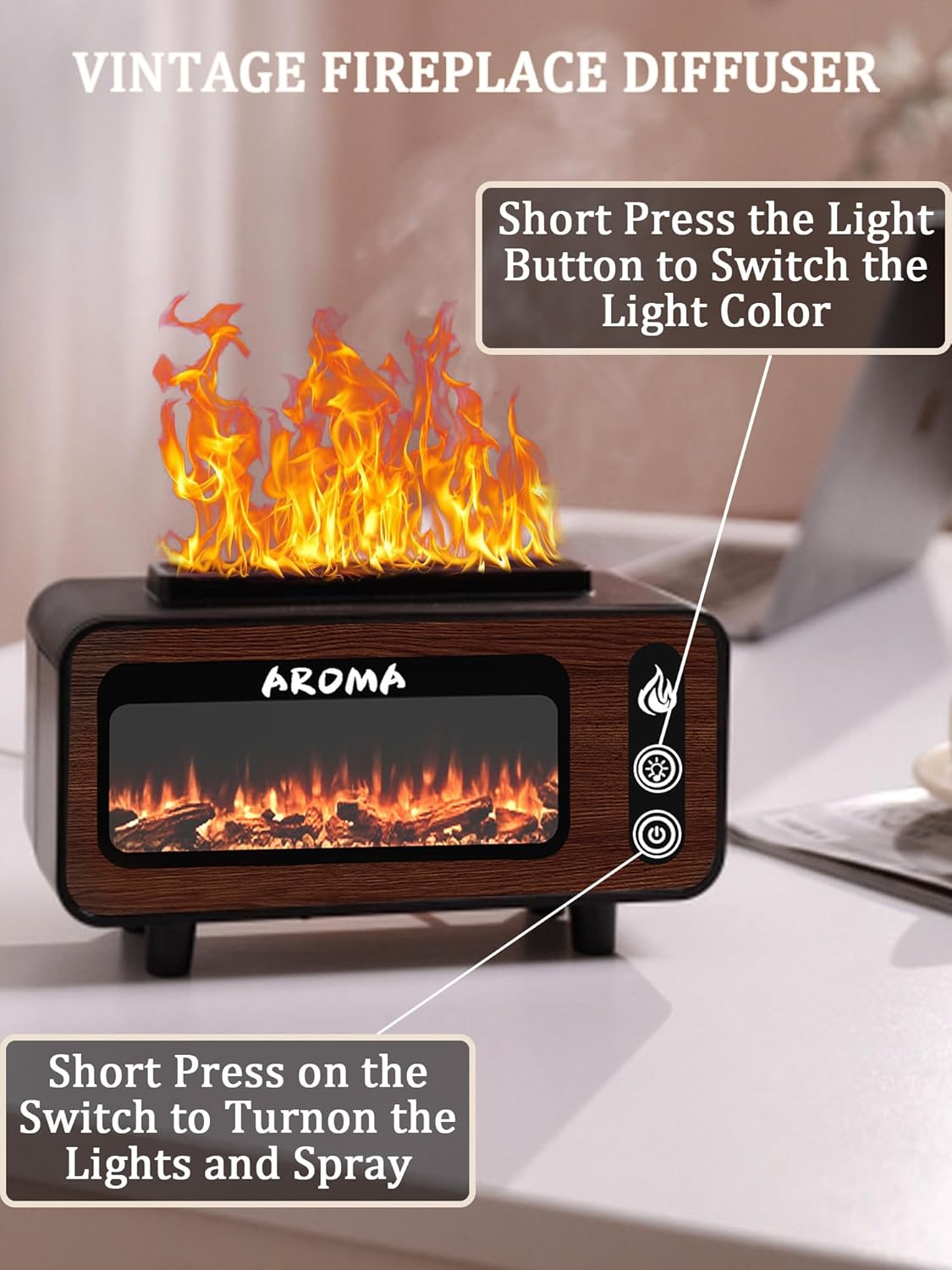 Wood Grain Fireplace Diffuser