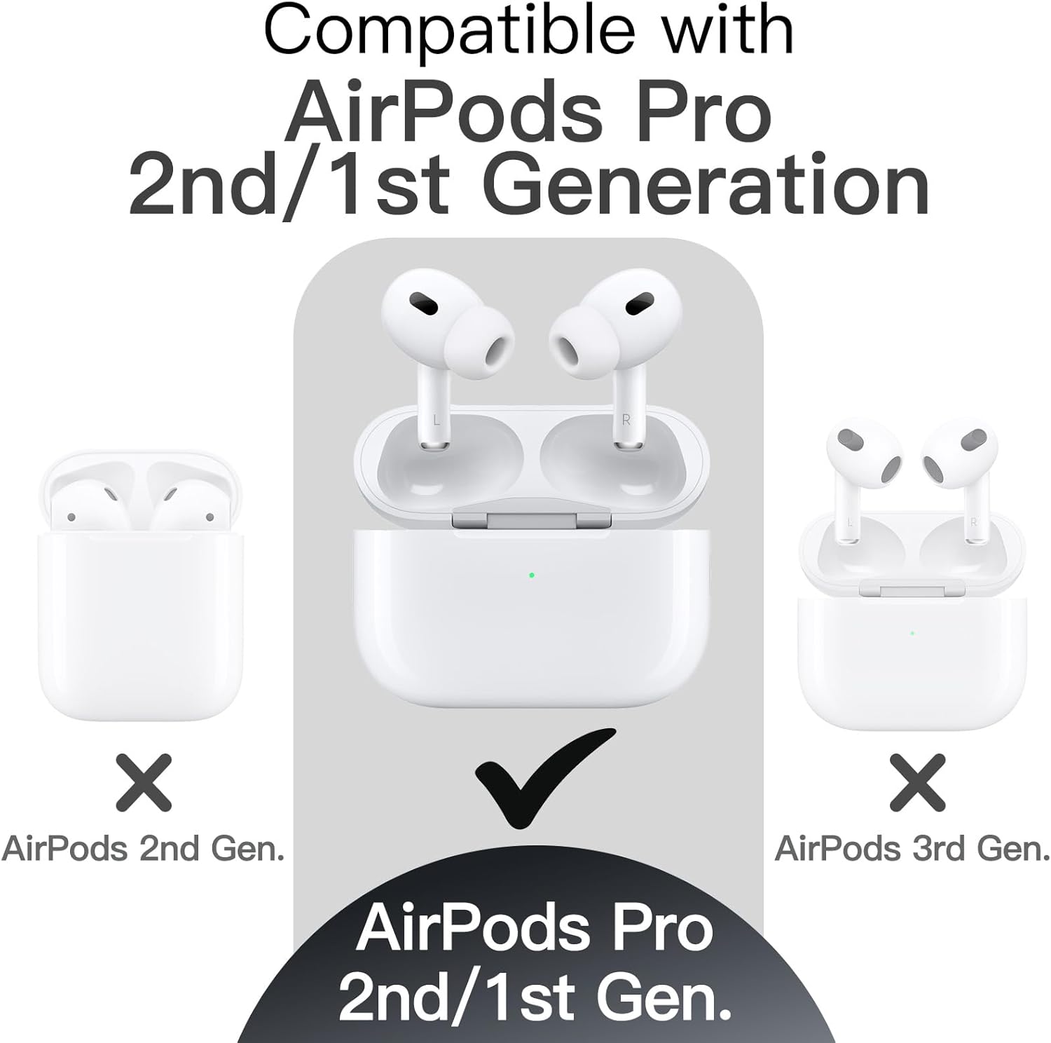 Silicone Case for AirPods Pro 2nd/1st Gen