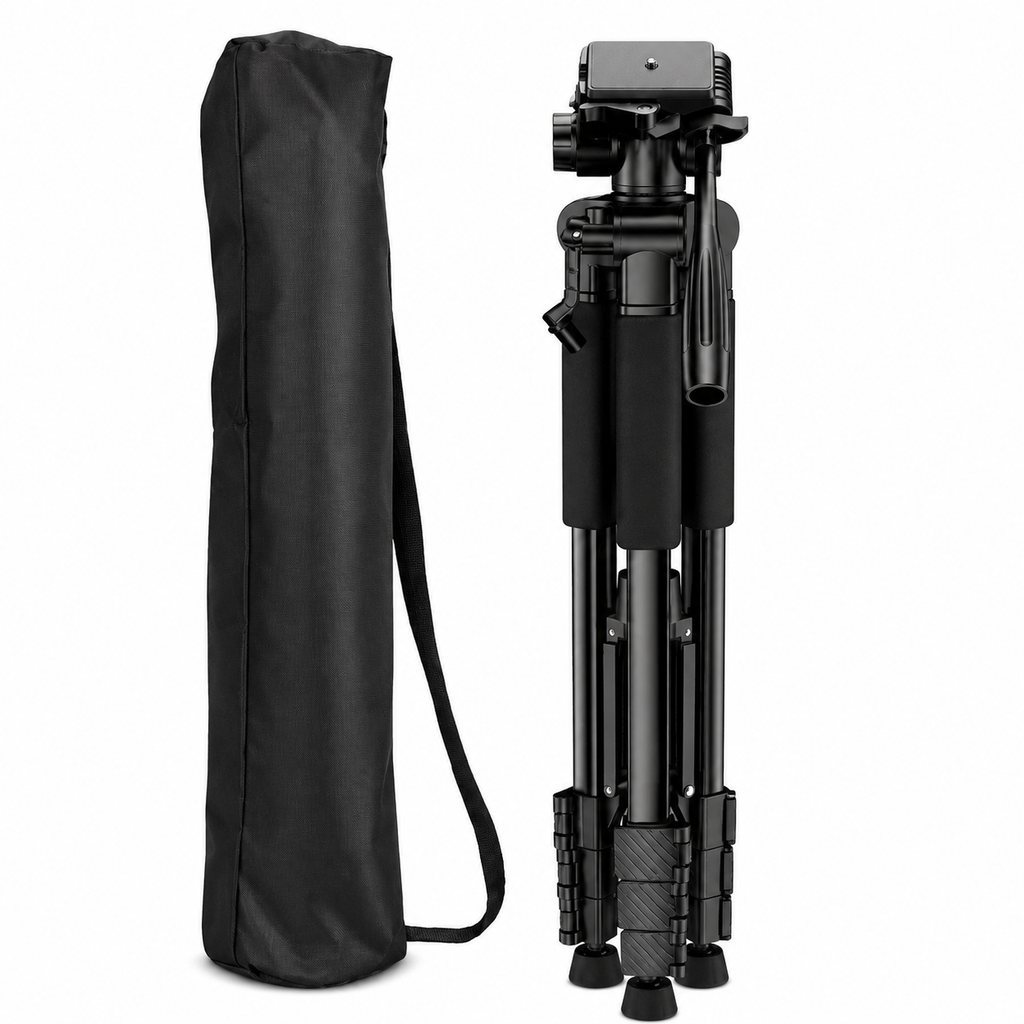 210CM Portable Camera Tripod with Hand Grip and Wireless Remote Control