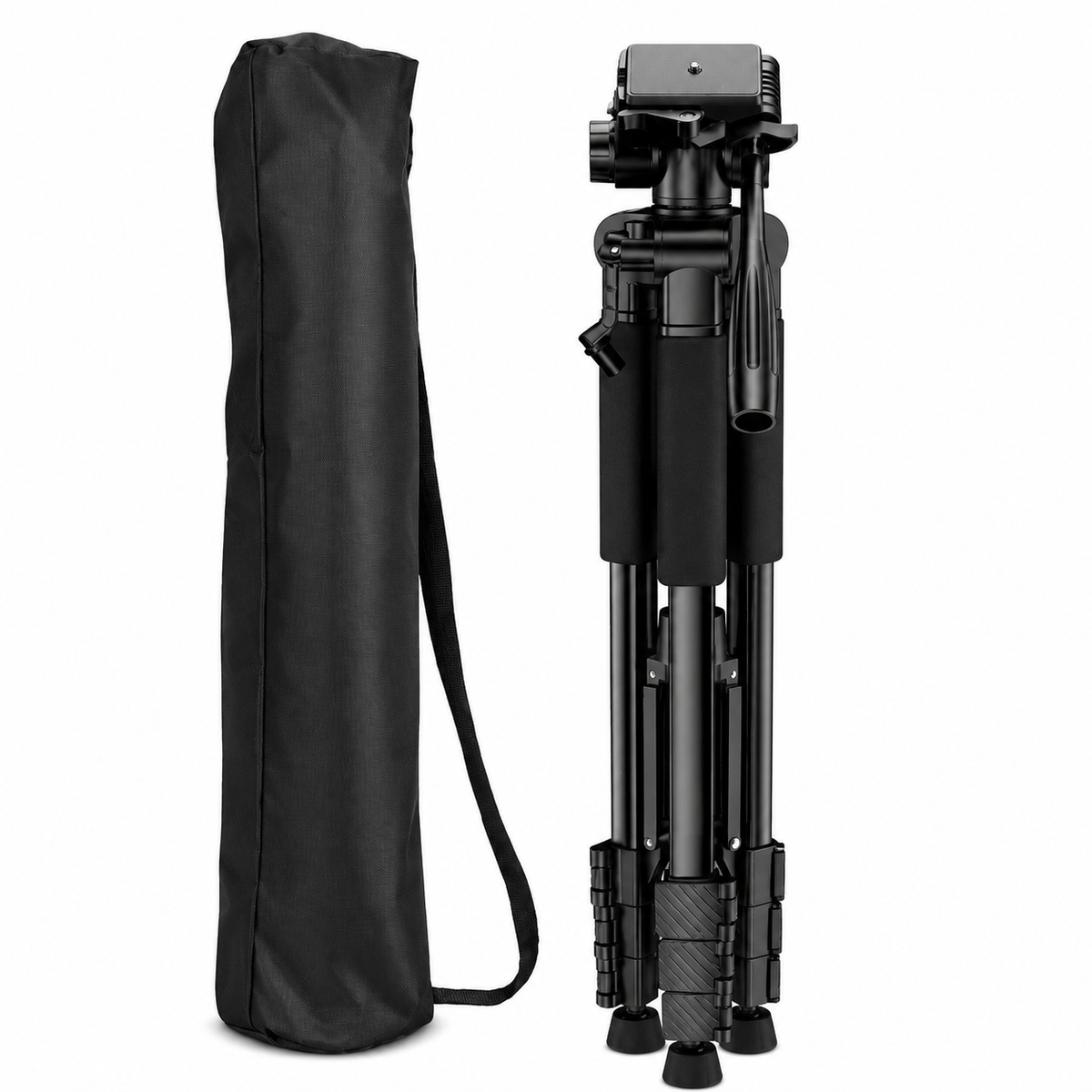 210CM Portable Camera Tripod with Hand Grip and Wireless Remote Control
