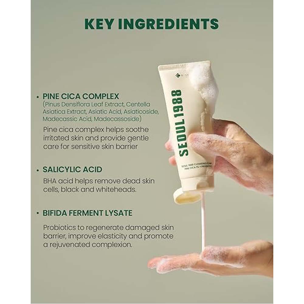 KSECRET SEOUL Pine Cica 1% + Probiotics Cleansing Foam