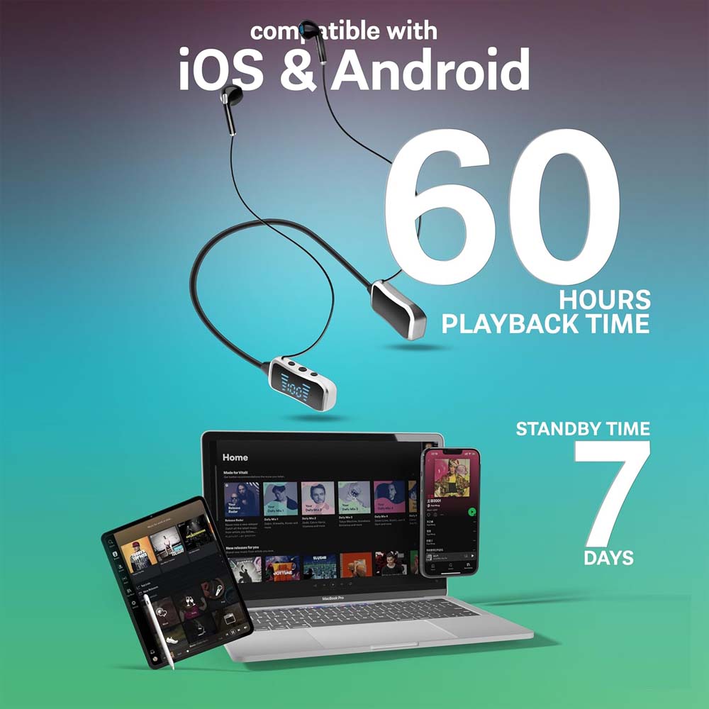 GHF-01 Wireless Neckband Headphones