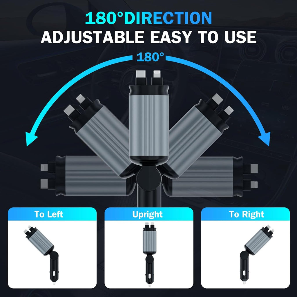 Fast 60W Car Charger with Starlight Roof