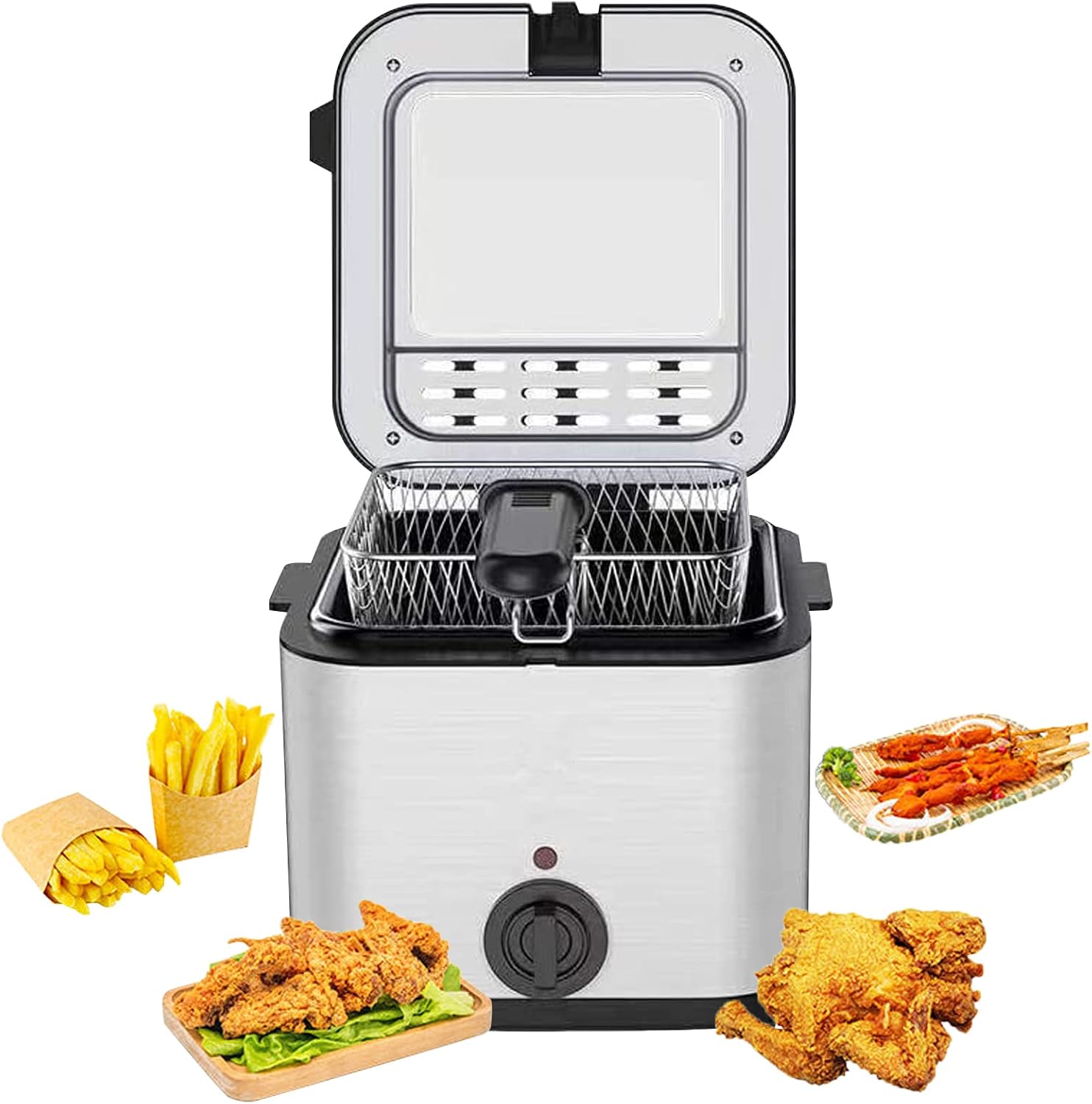 2.5L Electric Deep Fryer with Stainless Steel Body