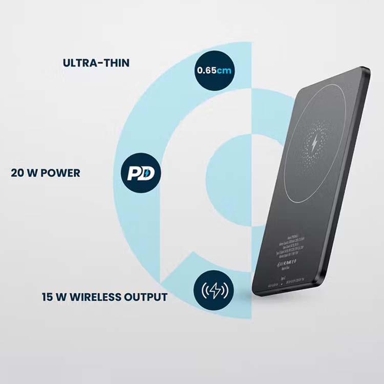 5000mAh MagSafe Power Bank Ultra-Slim