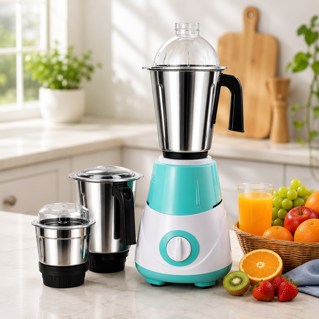 3-in-1 Electric Mixer Grinder with 550W Motor