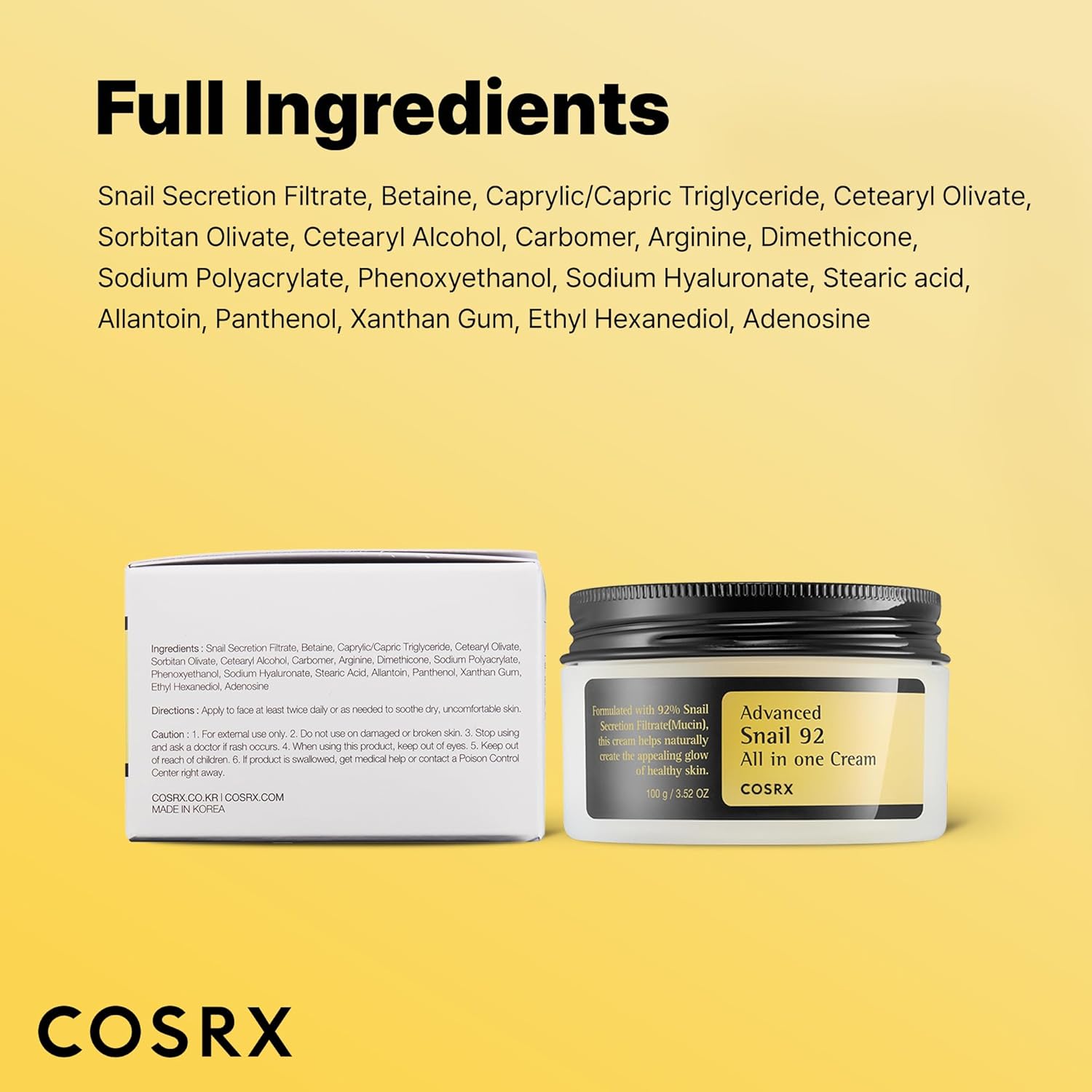 COSRX Advanced Snail 92 All In One Cream