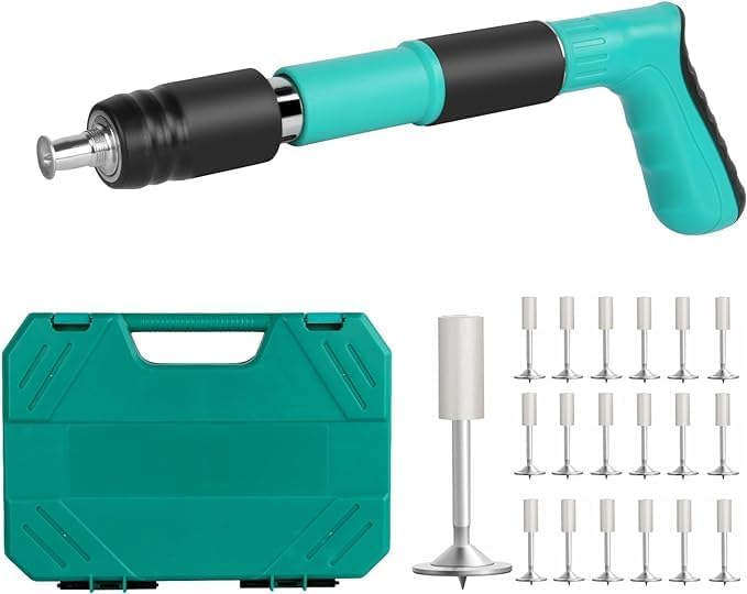 Rivet Gun with 20 Pieces Nails and Plastic Box