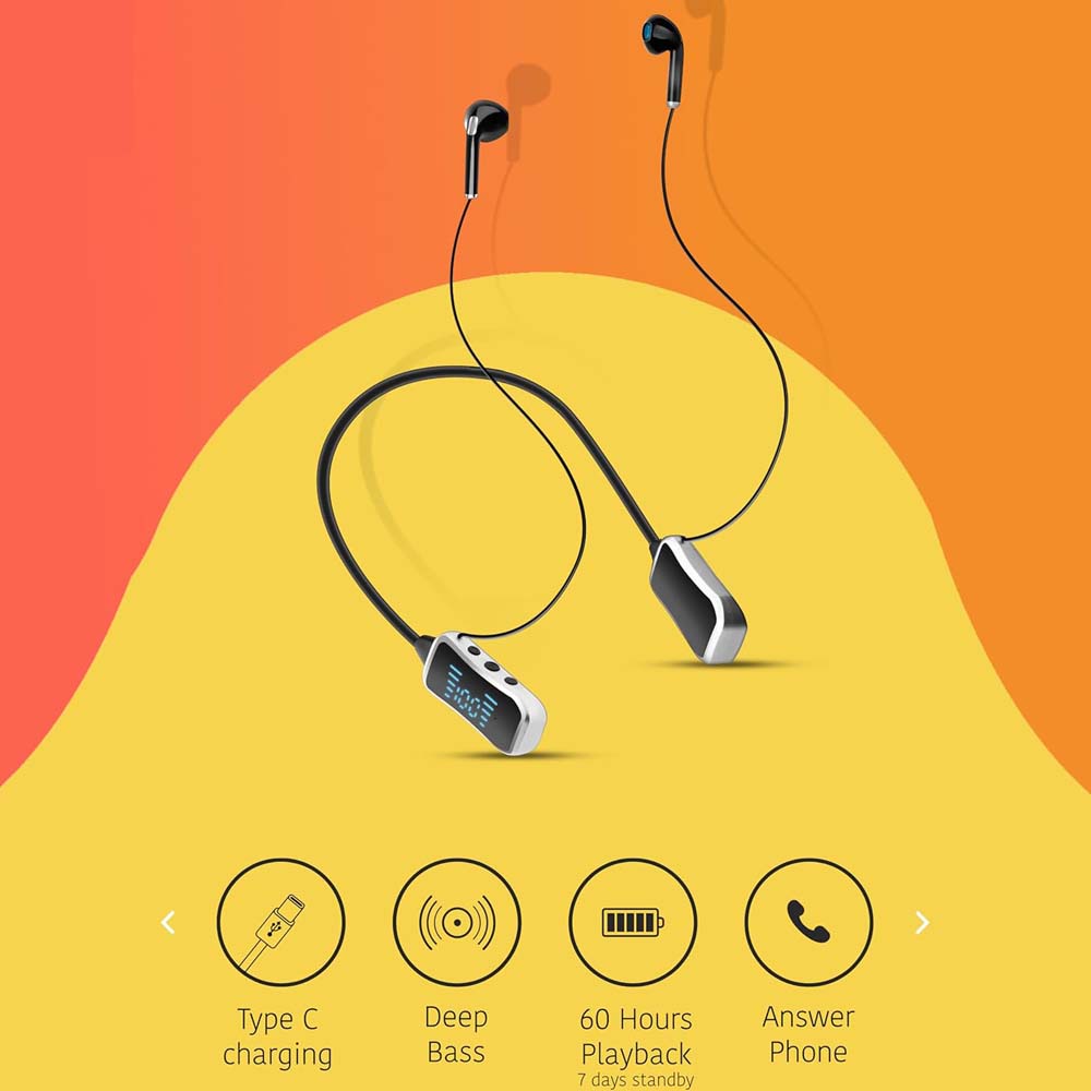 GHF-01 Wireless Neckband Headphones