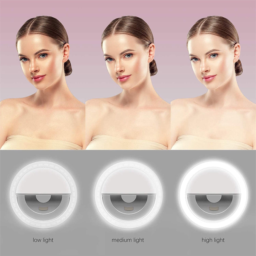 Rechargeable Clip-on Selfie Ring Light