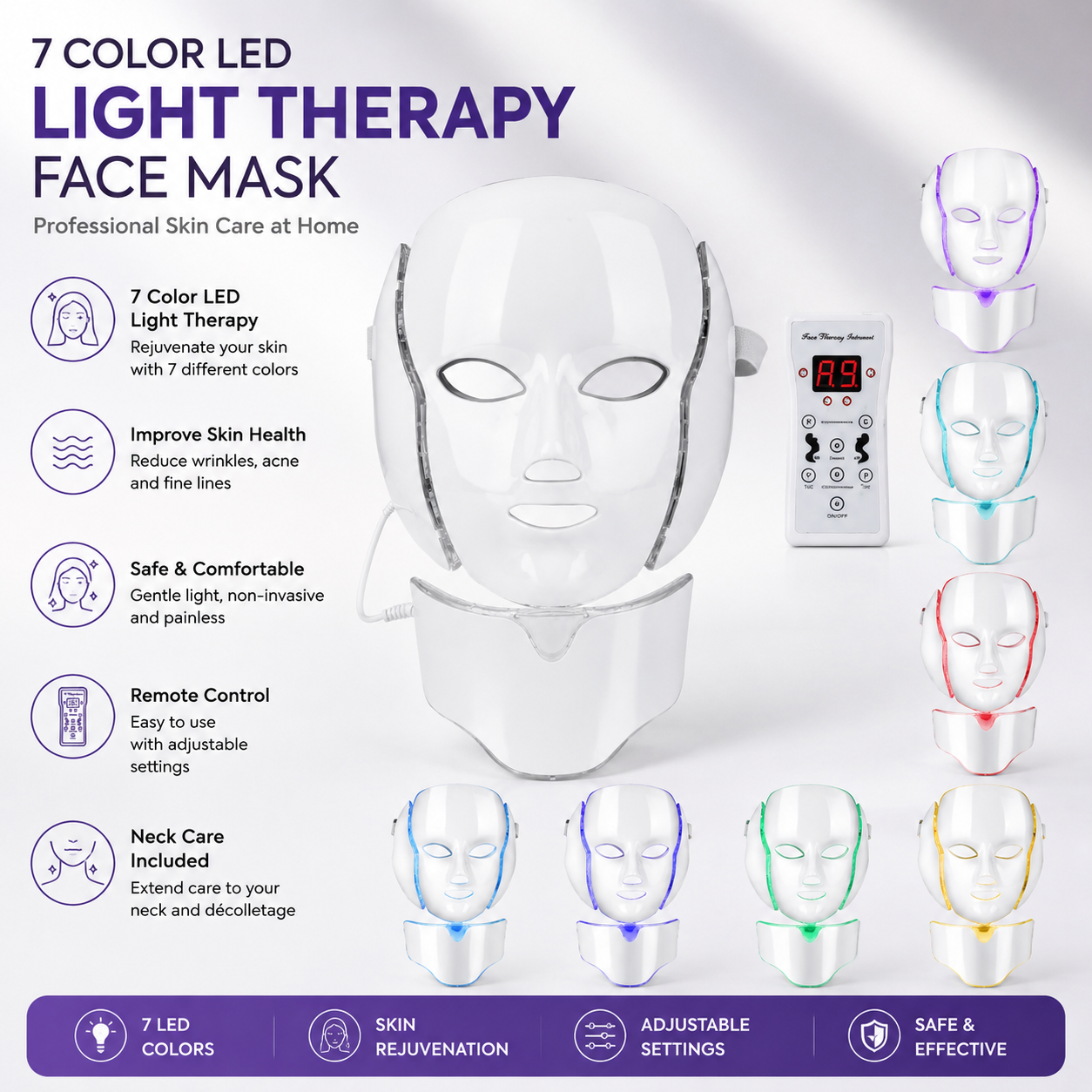 7-LED Whitening Face Mask