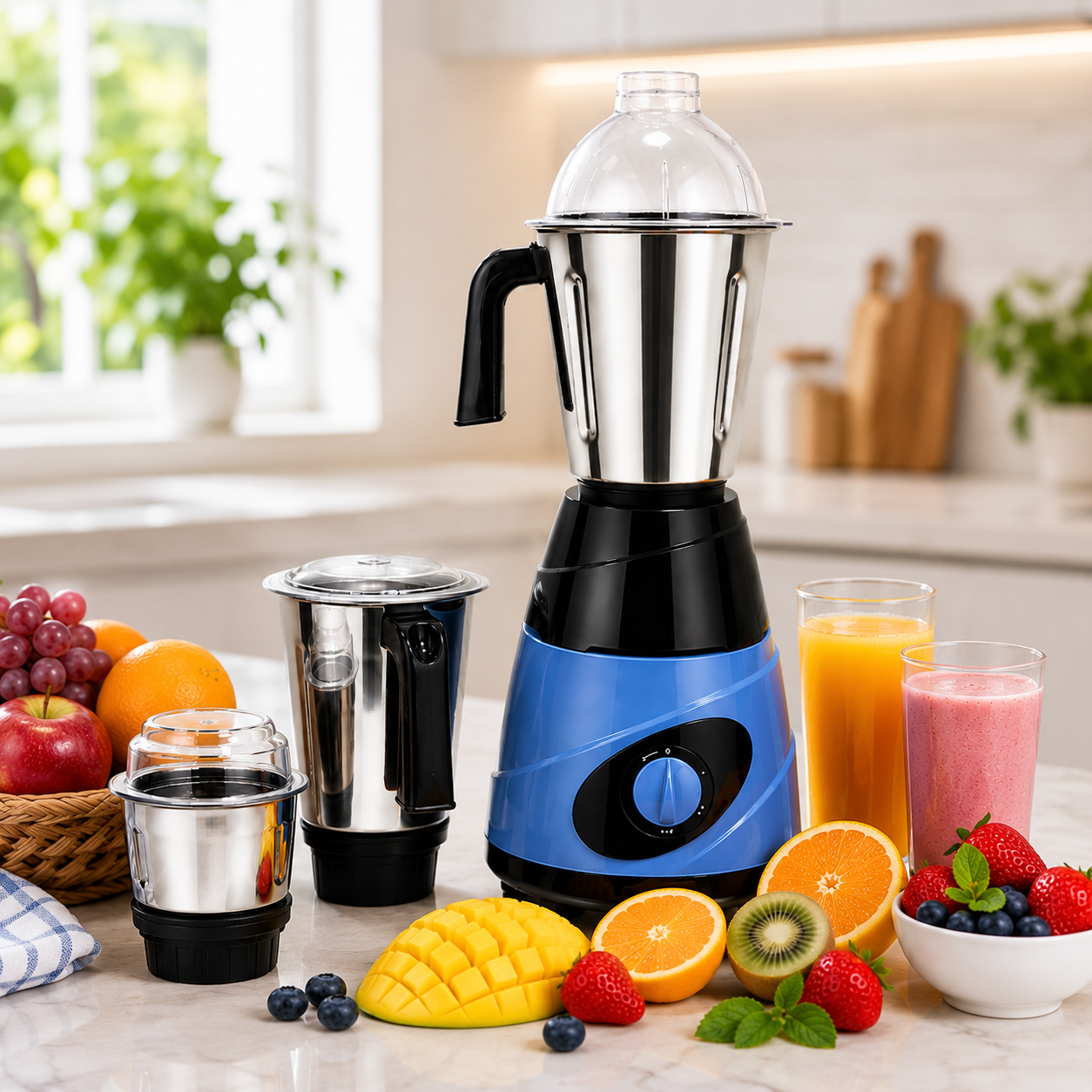 550W Mixer Grinder with 3 Stainless Steel Jars