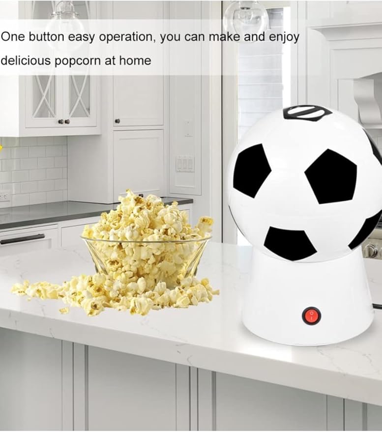 Football Popcorn Maker, 1200W Hot Air Popcorn