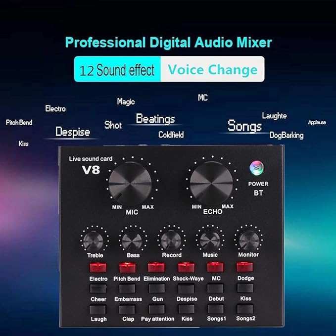 V8 Sound Card for Live Streaming