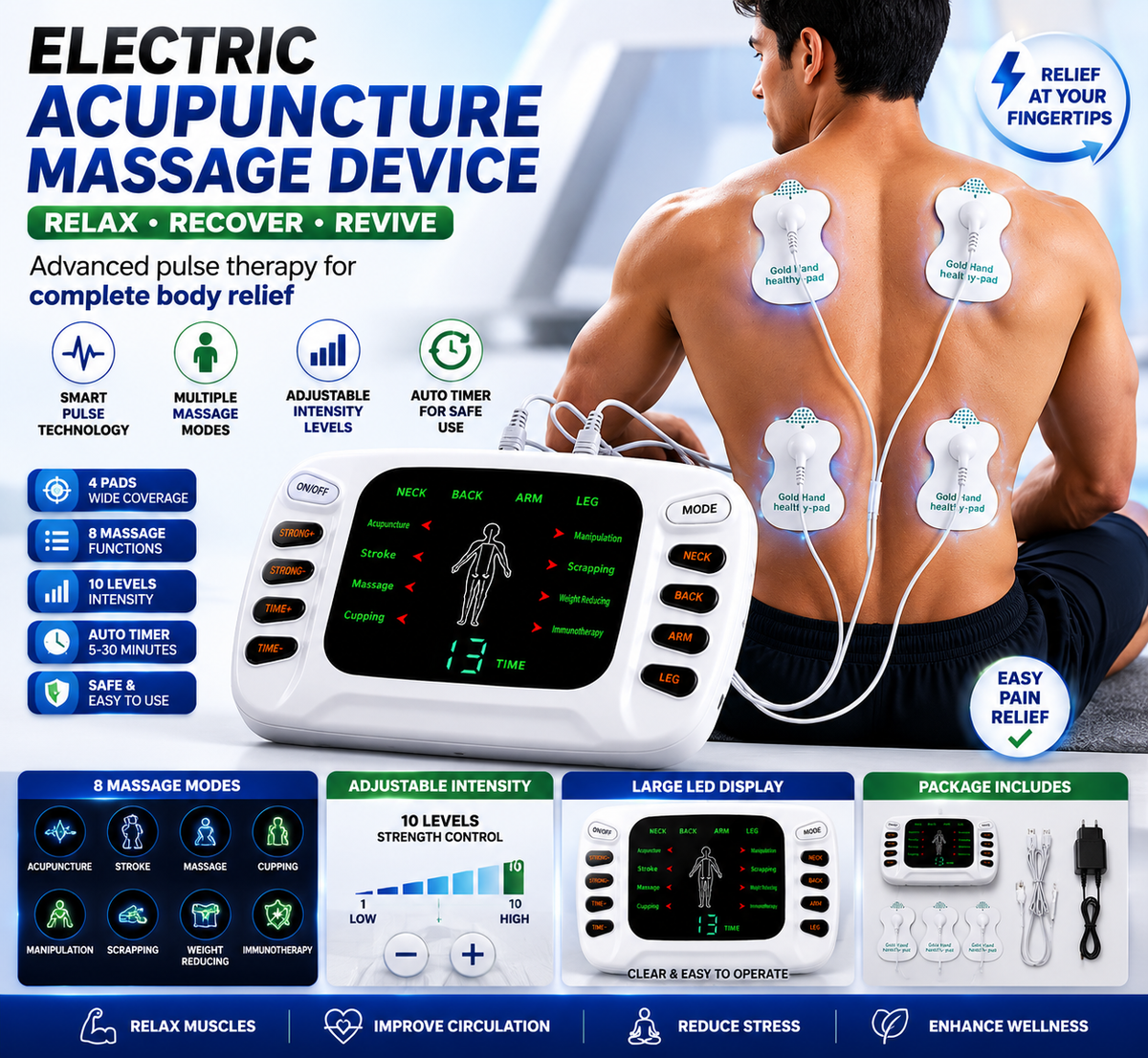 Dual Output Home Physiotherapy Massager