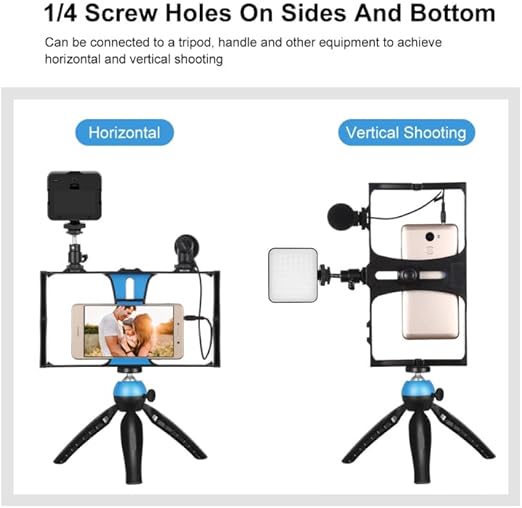 4-in-1 Vlogging Live Broadcast LED Selfie