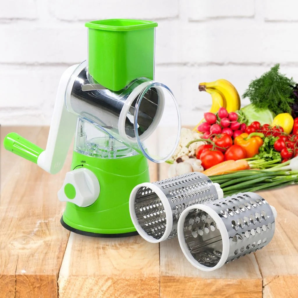 3-in-1 Manual Rotary Vegetable Drum Cutter