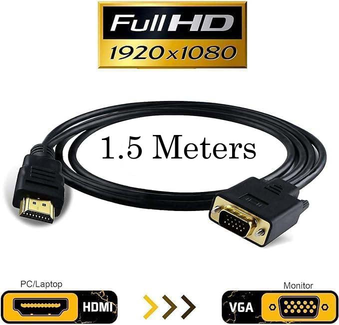 1.5 Meter WGL HDMI Male to VGA Male Video